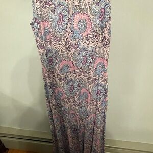 Talbots Pink and Blue Paisley Dress